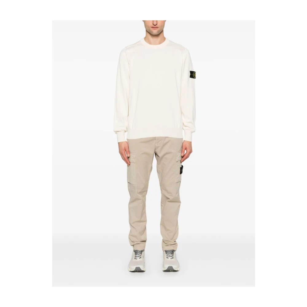 Stone Island Witte Sweater Casual Stijl White Heren
