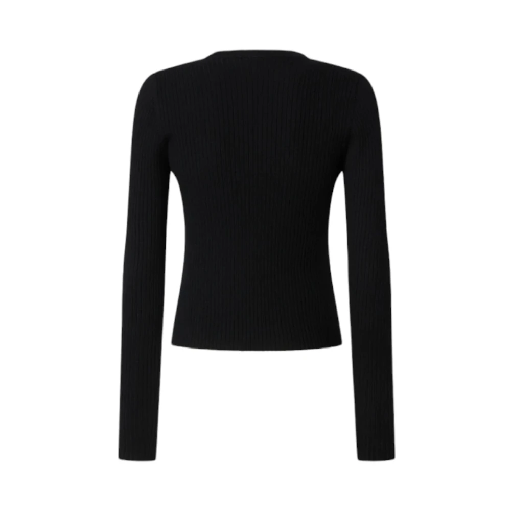 pinko Stijlvolle Gebreide Top Black Dames