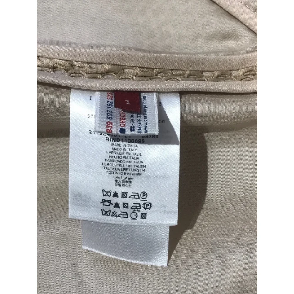 Moncler Pre-owned Silk outerwear Beige Dames