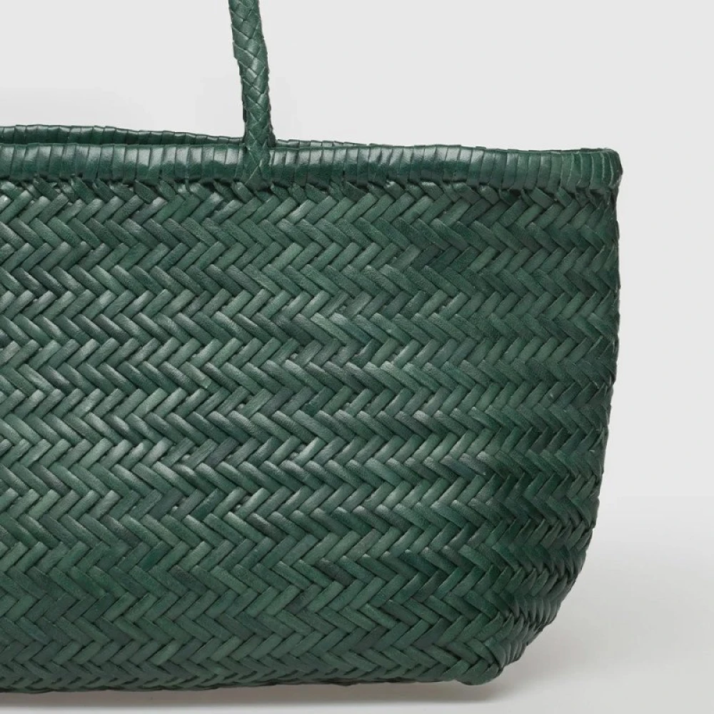 Dragon Diffusion Handgeweven leren tas Green Dames