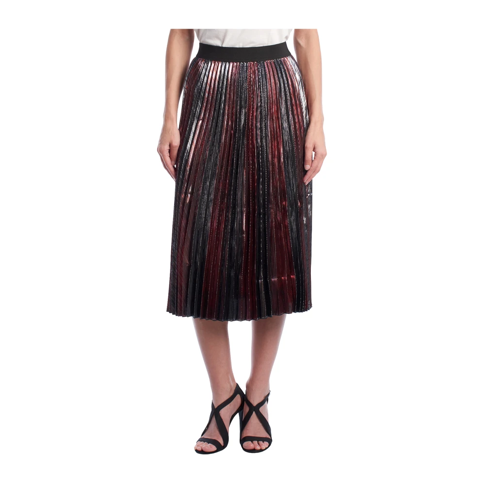 Zadig & Voltaire Women's Multicolor Midi Skirts, Xs, Metallic Gradient Pleated Midi Skirt
