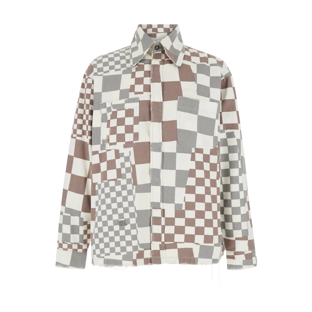 ERL Multicolor Geruite Denim Jas Multicolor Heren