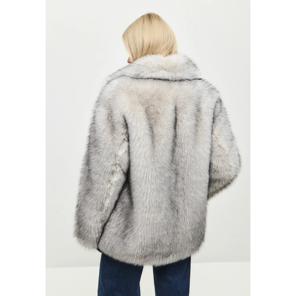 Cesare Gaspari Faux Fur & Shearling Jackets White Dames