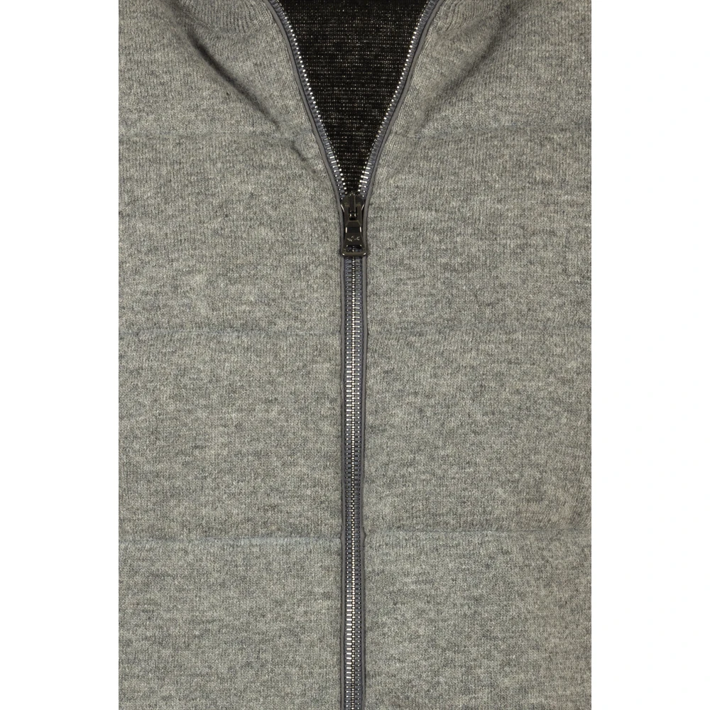 PAUL & SHARK Grijze Sweater Full Zip Gilet Gray Heren