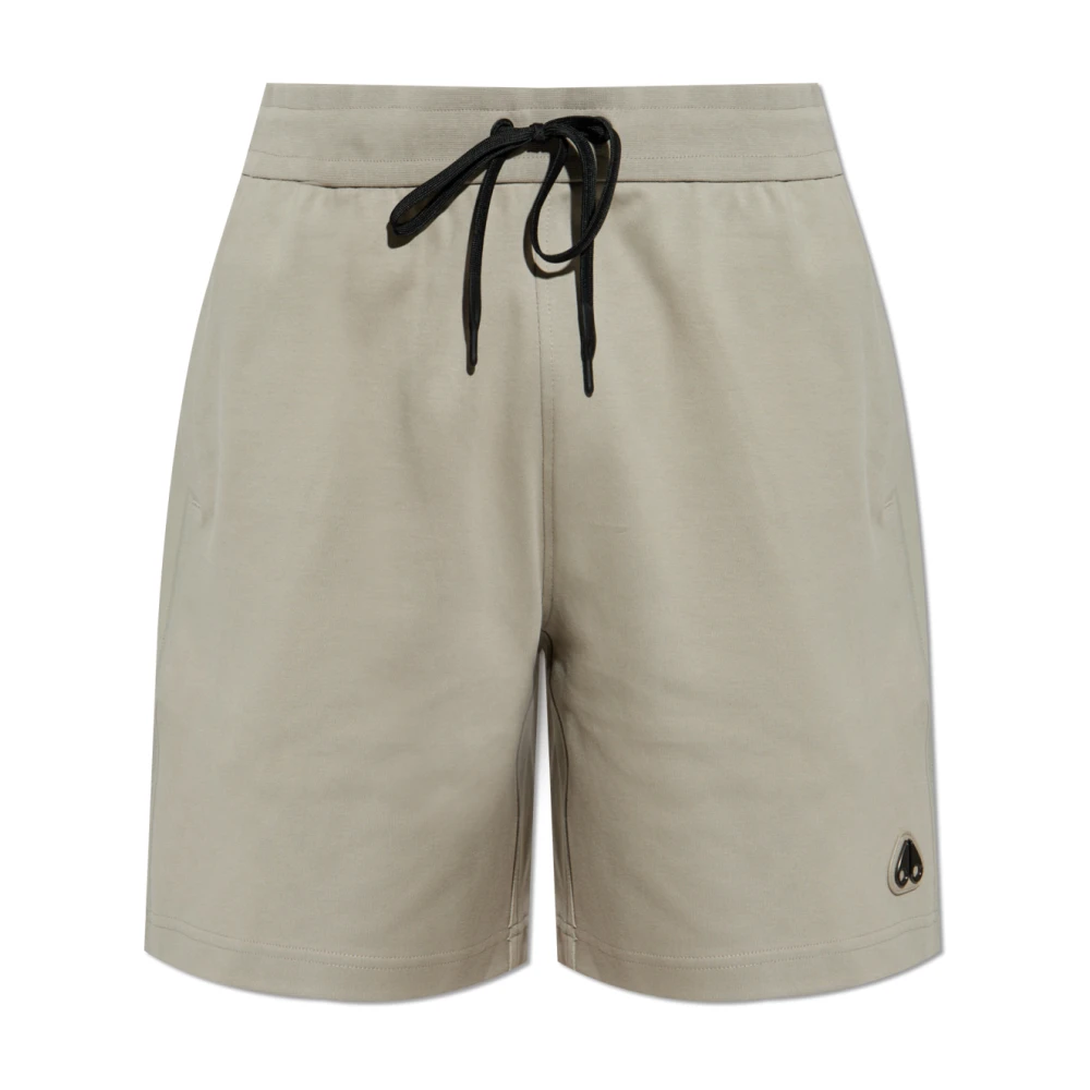 Moose Knuckles Shorts met logo Gray Heren