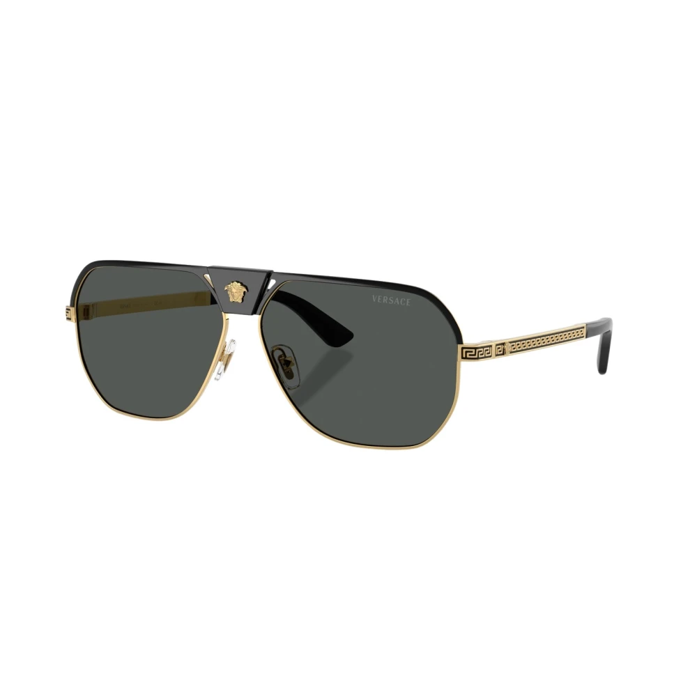 Versace Black/Grey Ve2294 100287 Man Sunglasses Metal Squared Normal - Image 3