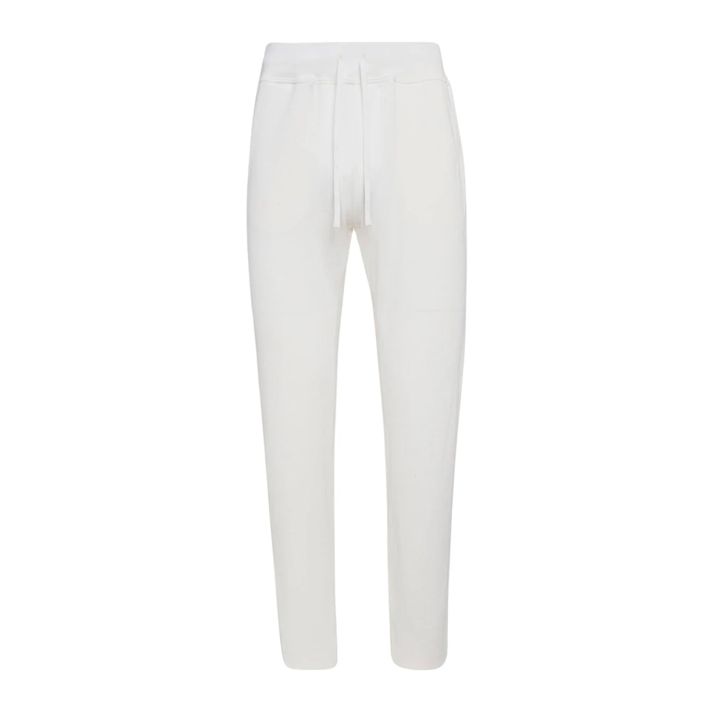 Kiton Kasjmier Joggingbroek Zacht Wit White Heren
