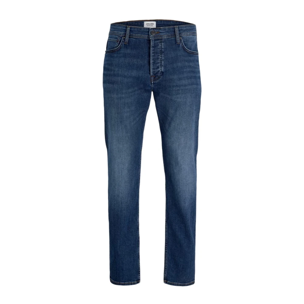 Jack & Jones Jjimike Straight Jeans - Male - Straight Fit Jeans - Blue - W34 L32 - Jeans