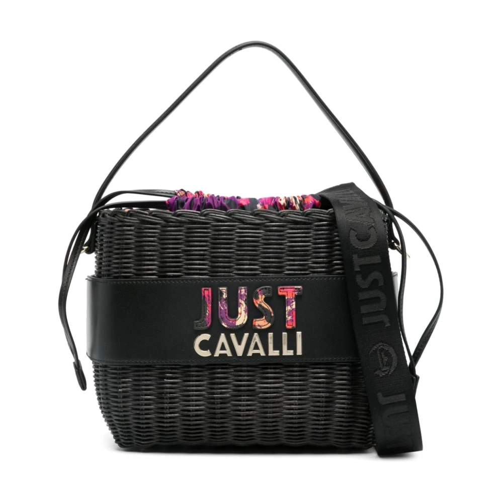 Just Cavalli Zwarte Bucket Tas Black Dames