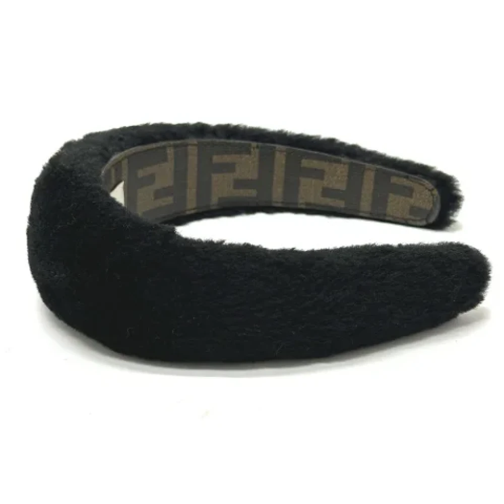 Fendi Vintage Pre-owned Fabric hair-accessories Black Dames