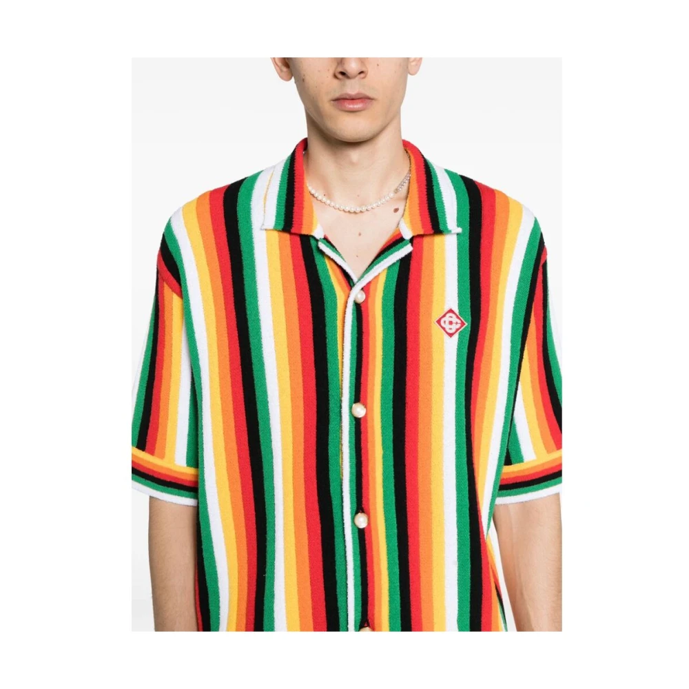 Casablanca Gestreept Katoenen Overhemd Multicolor Heren