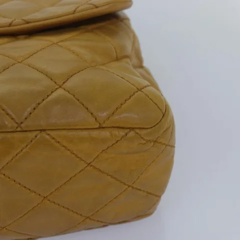 Chanel Vintage Pre-owned Leather chanel-bags Yellow Dames