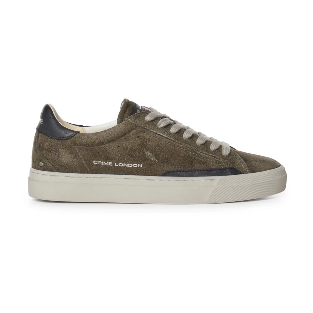 Crime London Uomo Verde Scarpe, 42 Eu, New,