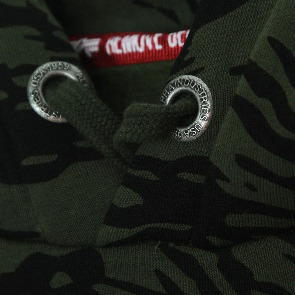 alpha industries Groene Camo Brushstroke Hoodie Stijlvol Green Heren