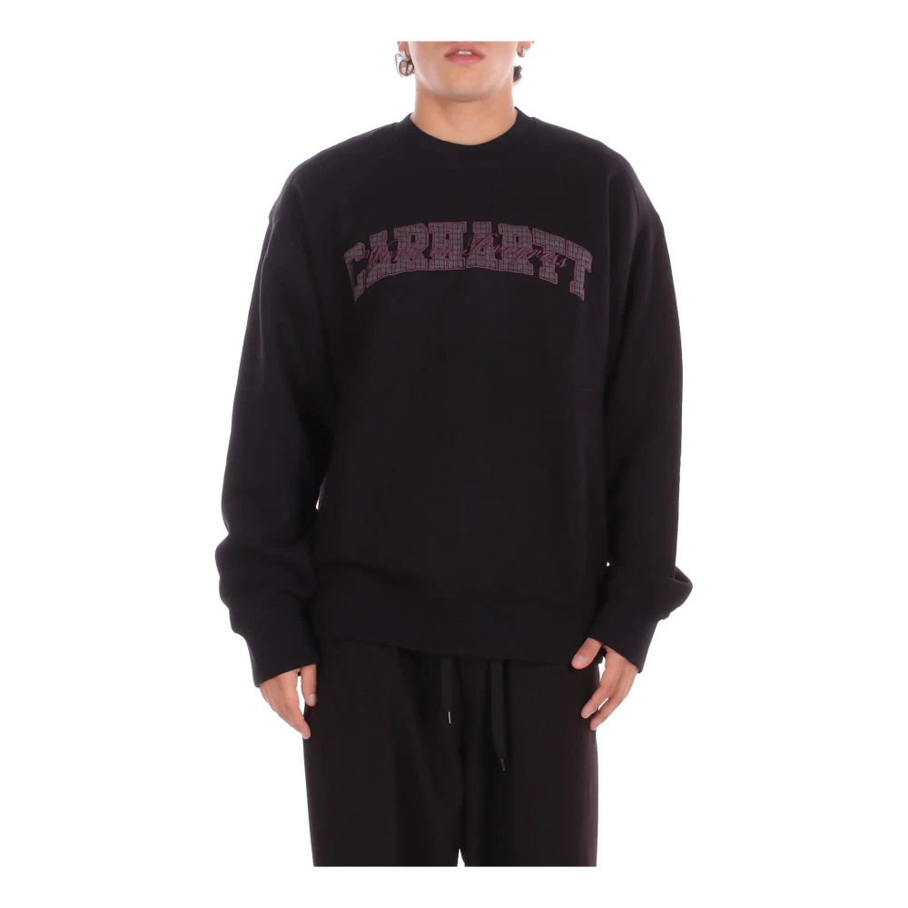 Carhartt Wip Men's Black Felpa Logo Frontale