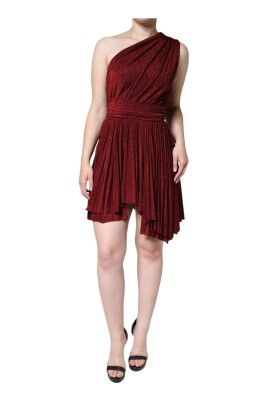 red-pleated-a-line-mini-dress