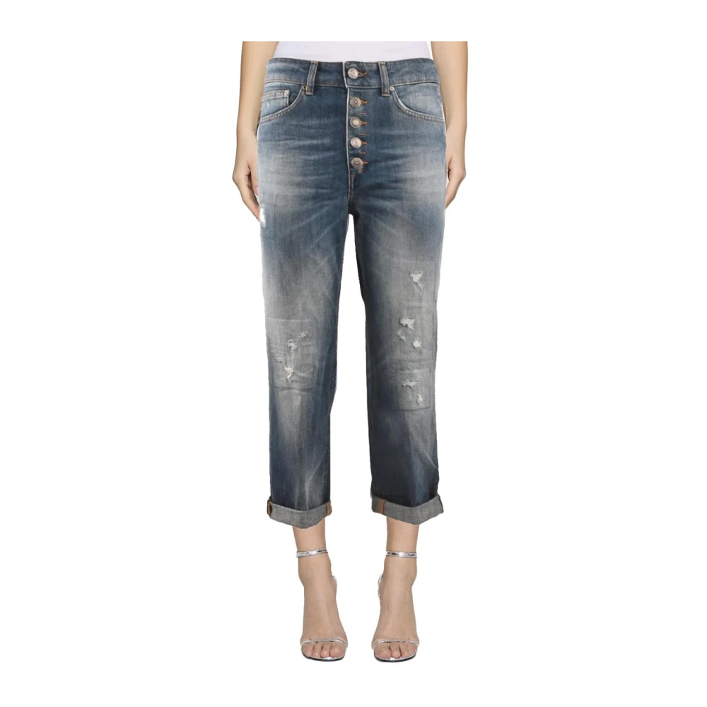 Dondup Katoenen Loszittende Enkel Jeans Blue Dames