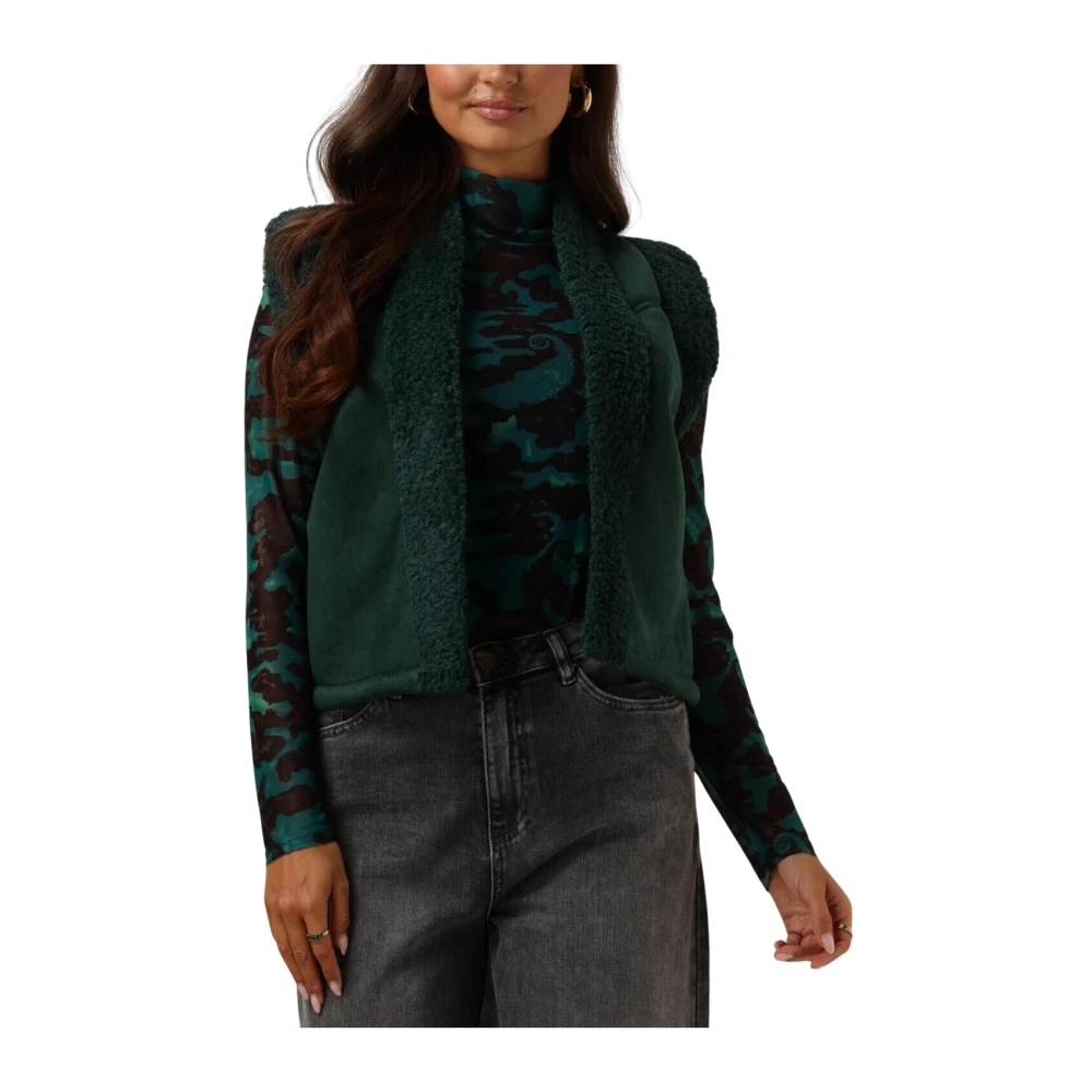 Pom Amsterdam Teal Green Lammy Blazer Green Dames