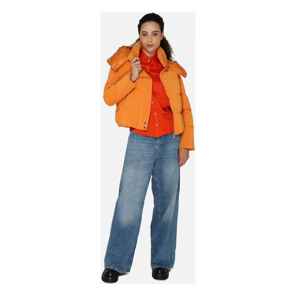 PATRIZIA PEPE Oranje Puffer Bomberjas Orange Dames