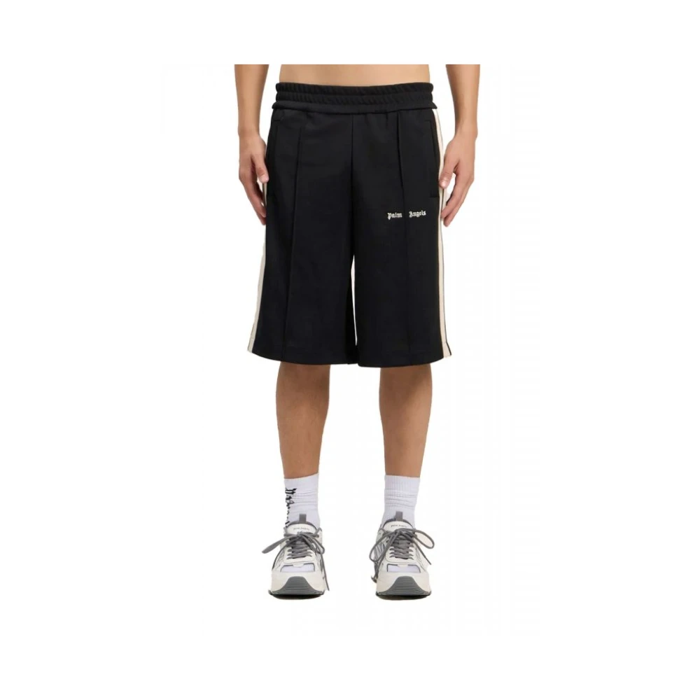 Palm Angels Men's Black Classic Logo Track Shorts - Bermudas - L - Shorts