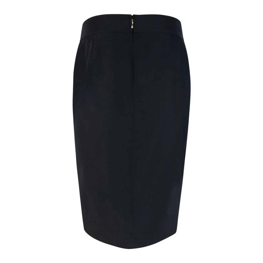 Liu Jo Zwarte Midi Tailored Rok Ritssluiting Black Dames
