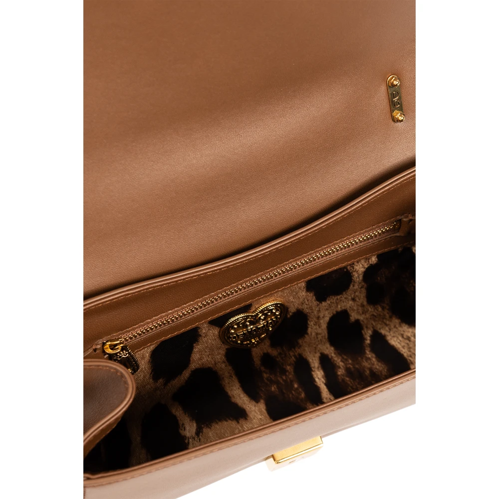 Dolce & Gabbana Shoulder bag with logo Brown Dames