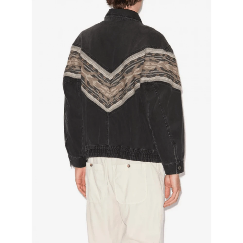 Isabel marant Grafische Wol Yoke Denim Jack Brown Heren