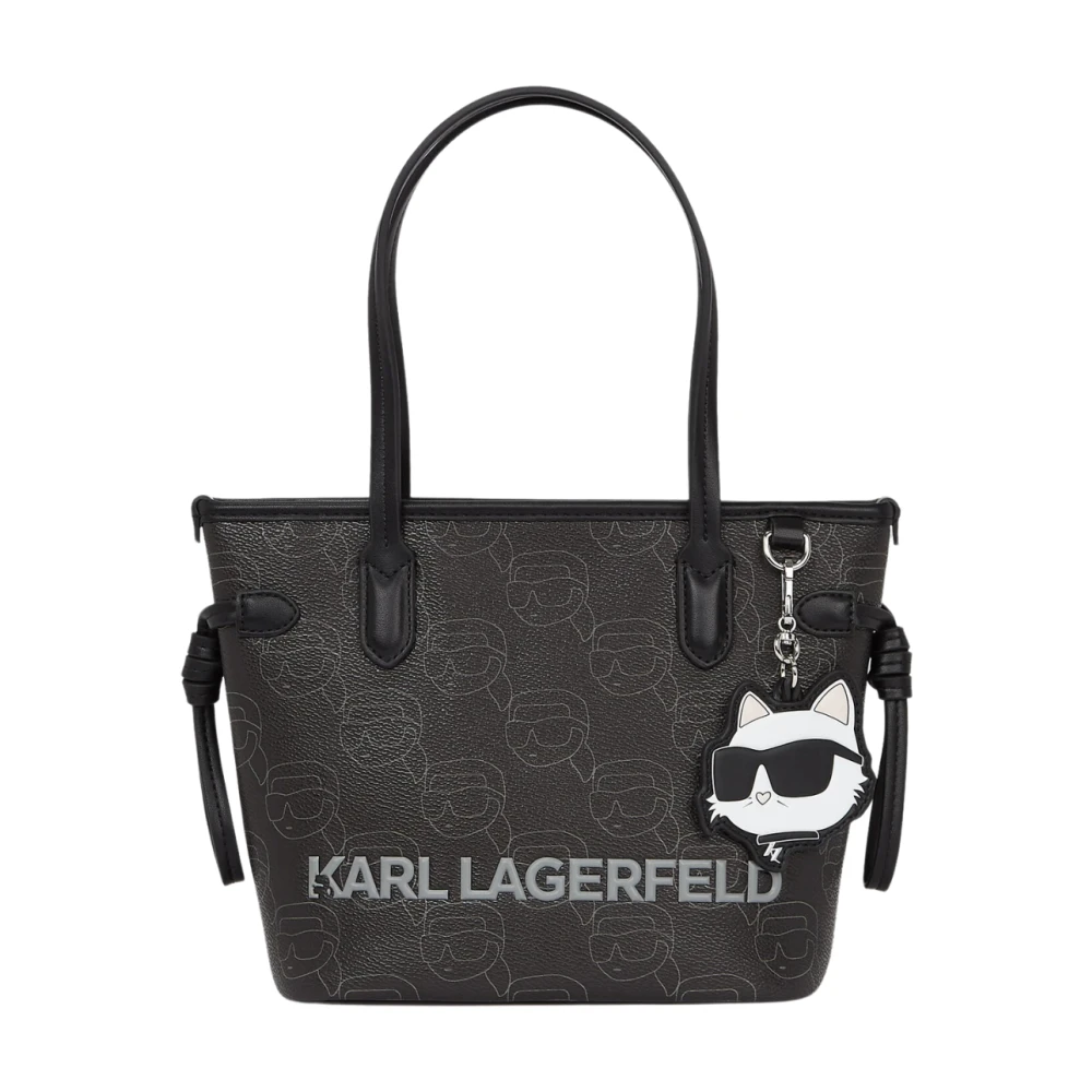 Karl Lagerfeld Tassen icoon mono cc sm tote a1w30134 nft aop Black Dames