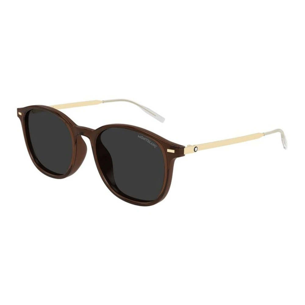 Montblanc Men's Brown Square Sunglasses - Sunglasses - 54 Mm - Accessories