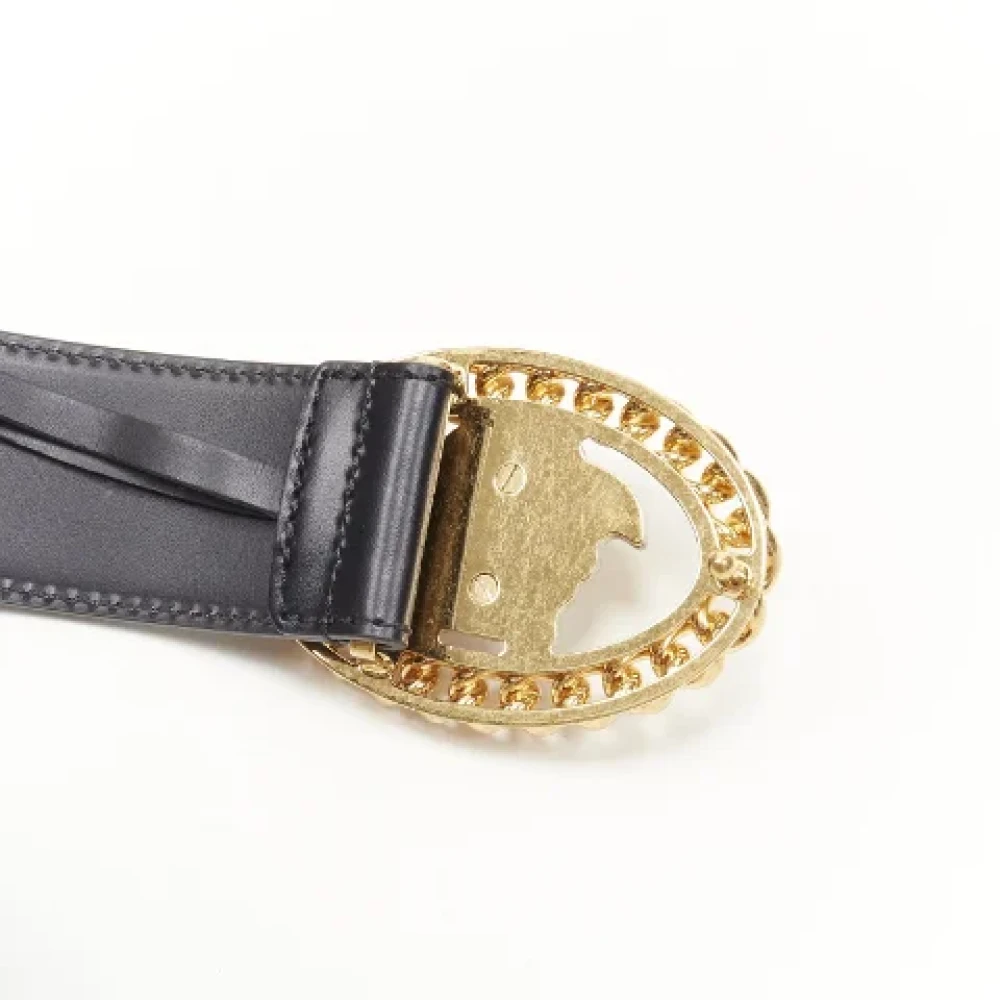 Versace Pre-owned Leather belts Black Heren