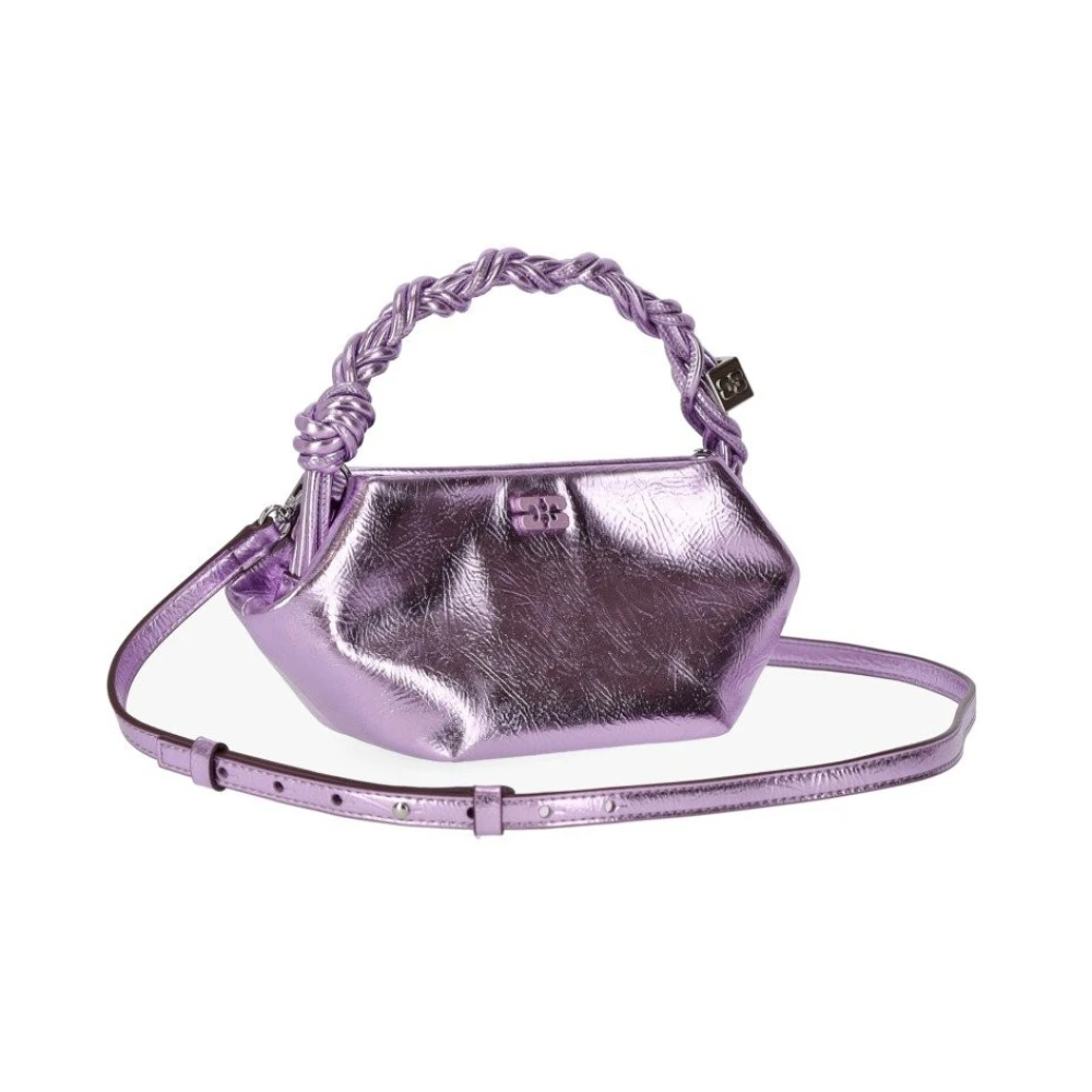 Ganni Lavendel Metallic Mini Handtas Purple Dames