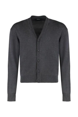 V-Neck Button-Up Cardigan
