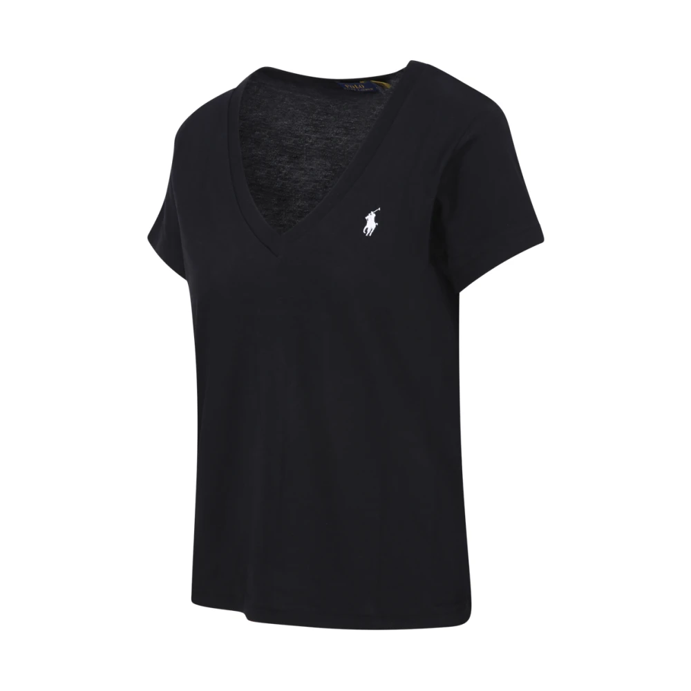 Ralph Lauren Zwart Polo T-shirt met Korte Mouwen Black Dames