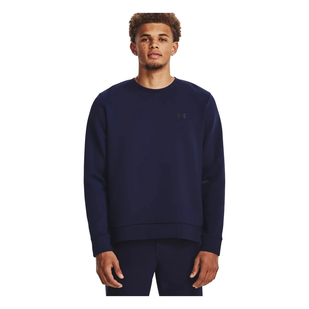 Under Armour Blauwe Fleece Crew Sweater Blue Heren
