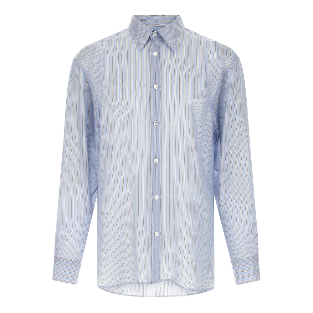Dries Van Noten Men's Blue Croom Cupro Shirt - Casual Shirts - Xl - Shirts