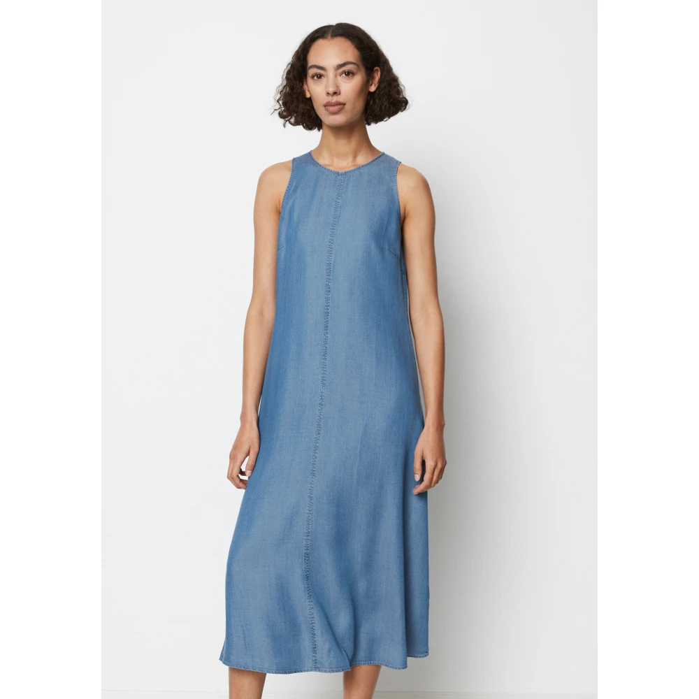 Marc O'Polo Mouwloze jurk los Blue Dames