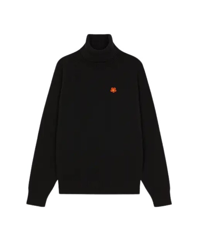 pull-a-col-roule-noir-avec-embleme-boke-flower