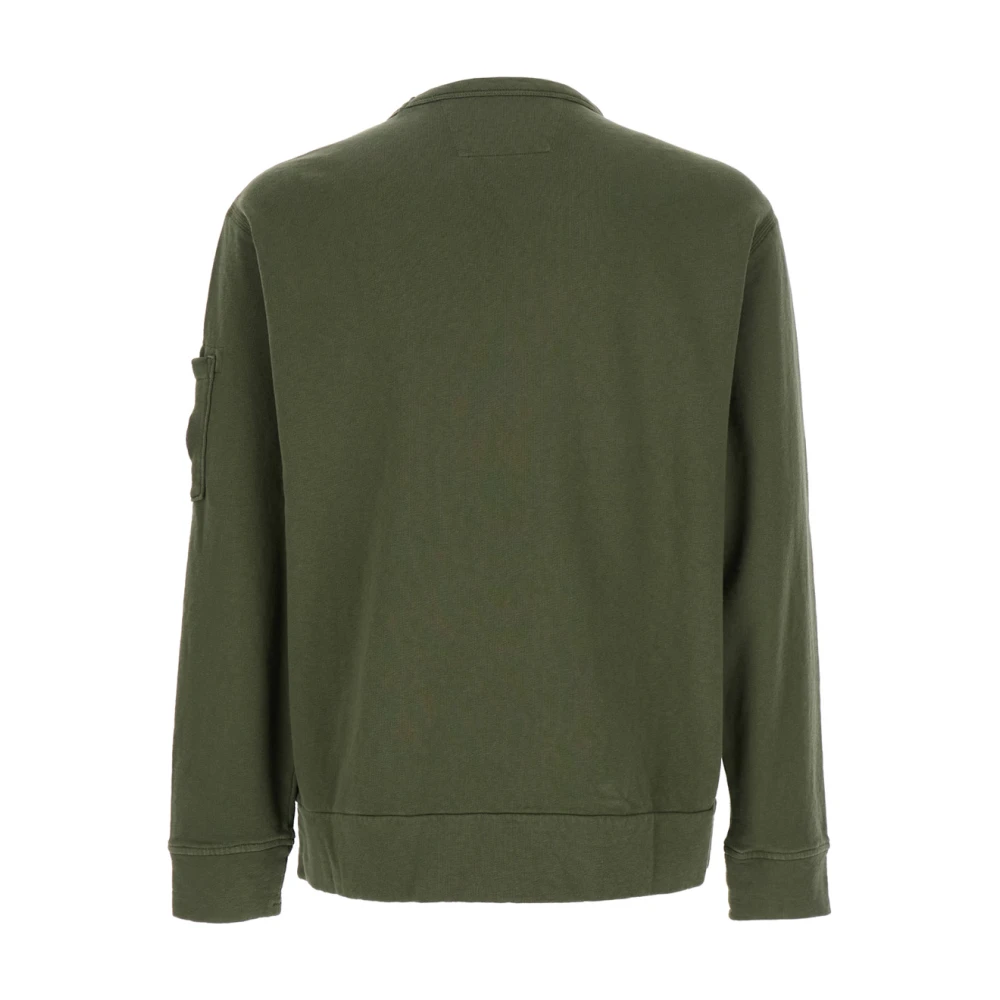 C.P. Company Groene Crewneck Sweatshirt met Lens Motief Green Heren