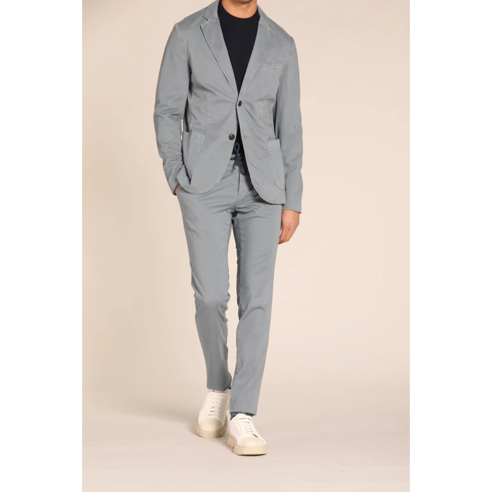 Mason's Slim Fit Jogger Chino Broek Blue Heren