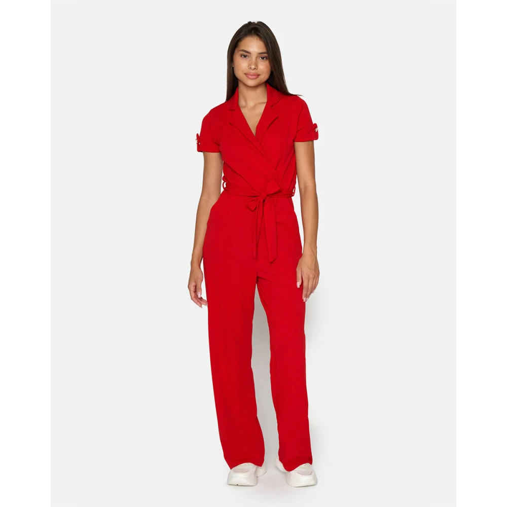 Sisters Point Grijze Jumpsuit Elegante Stijl Pink Dames
