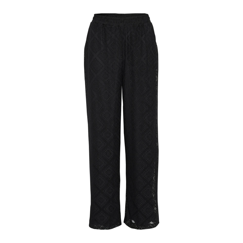 Saint Tropez Zwarte Wijde Broek Jacobinasz Stijl Black Dames