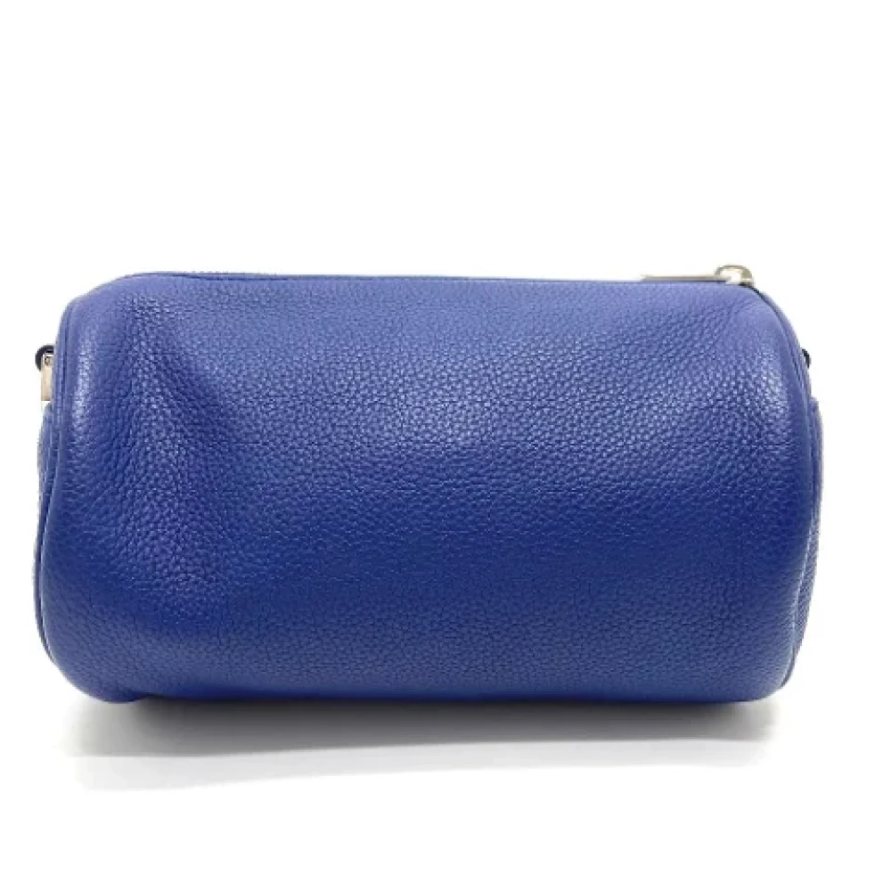 Dior Vintage Pre-owned Leather dior-bags Blue Dames