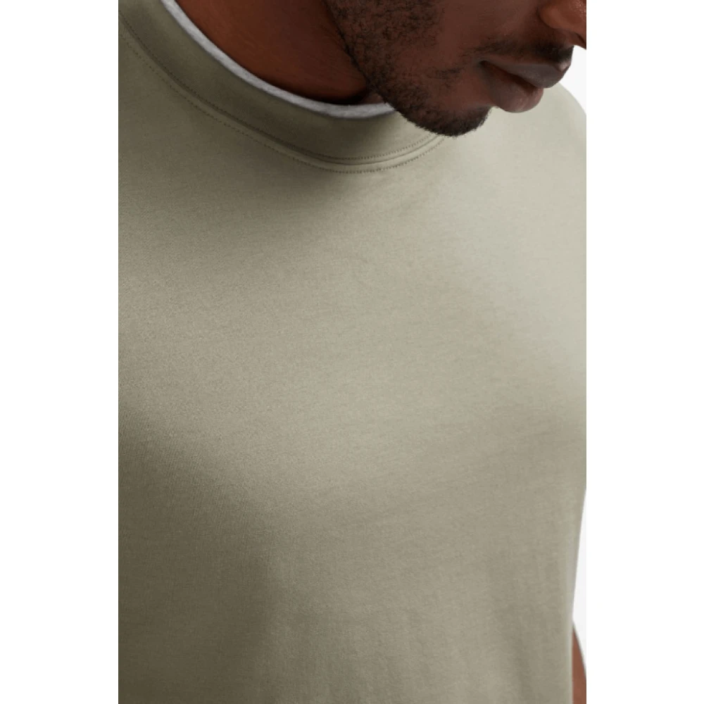 BRUNELLO CUCINELLI Sage Green Crew-Neck T-Shirt Green Heren
