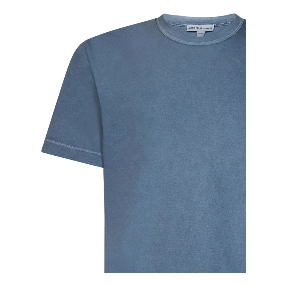 James Perse Poederblauwe T-shirts en Polo's Blue Heren