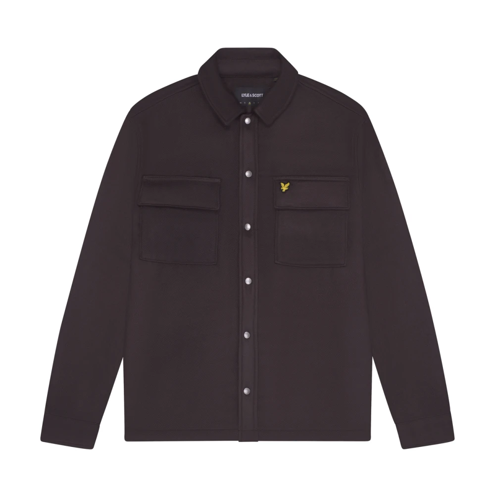 Lyle & Scott LS Geweven Shirts Geborsteld Overshirt Blue Heren