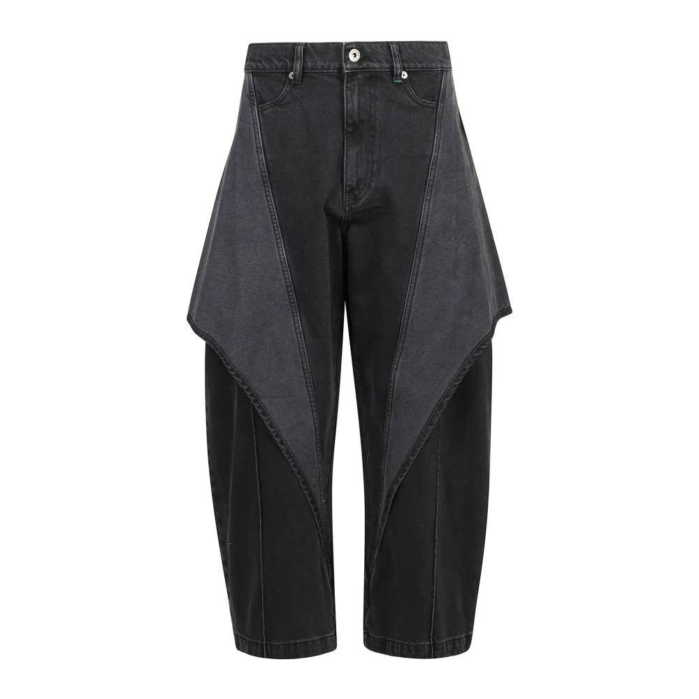 JW Anderson Gesneden Sculpturale Jeans Gray Dames