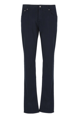 pantalon-en-coton-bleu-avec-logo