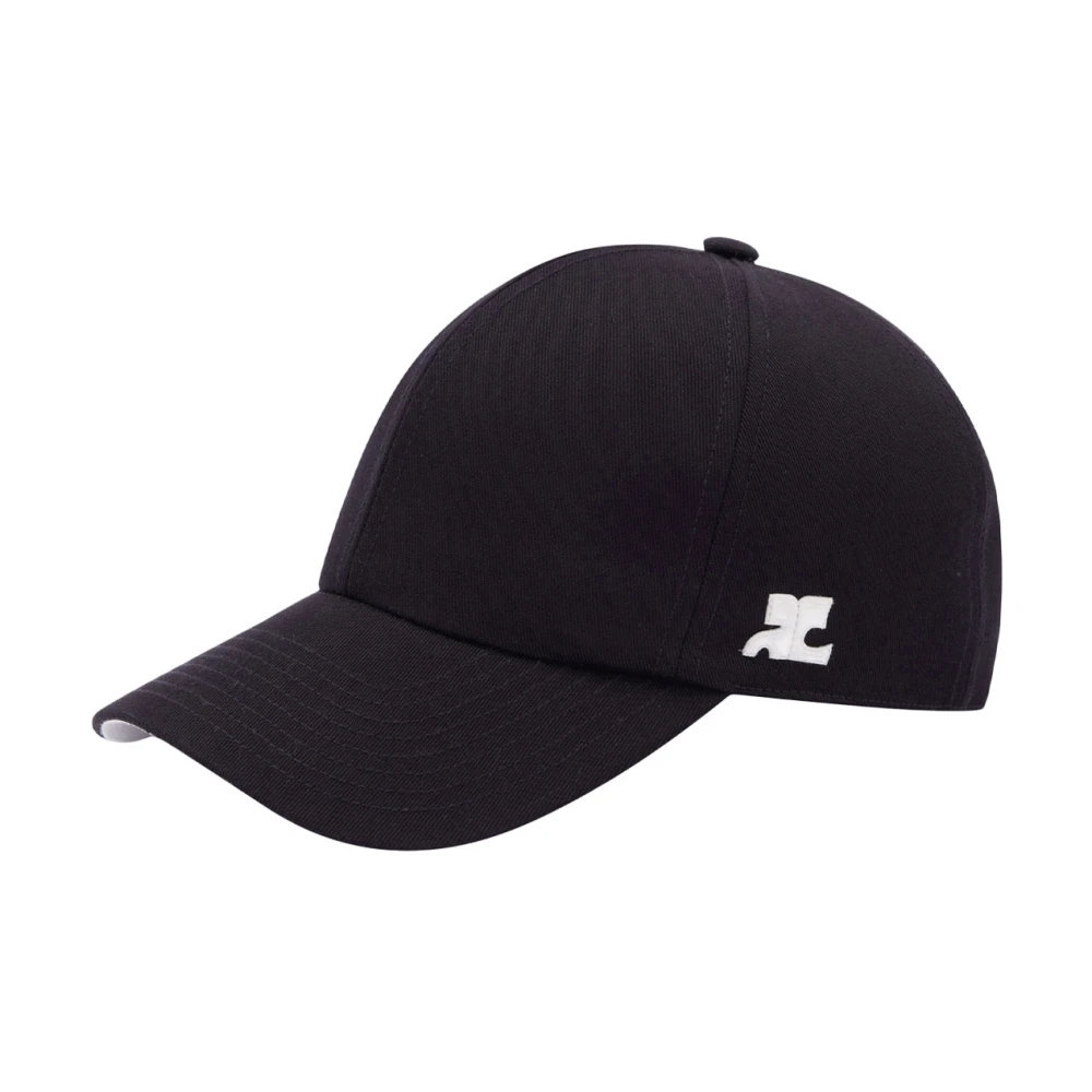 Courrèges Logo-Detail Katoenen Baseballpet Black Dames