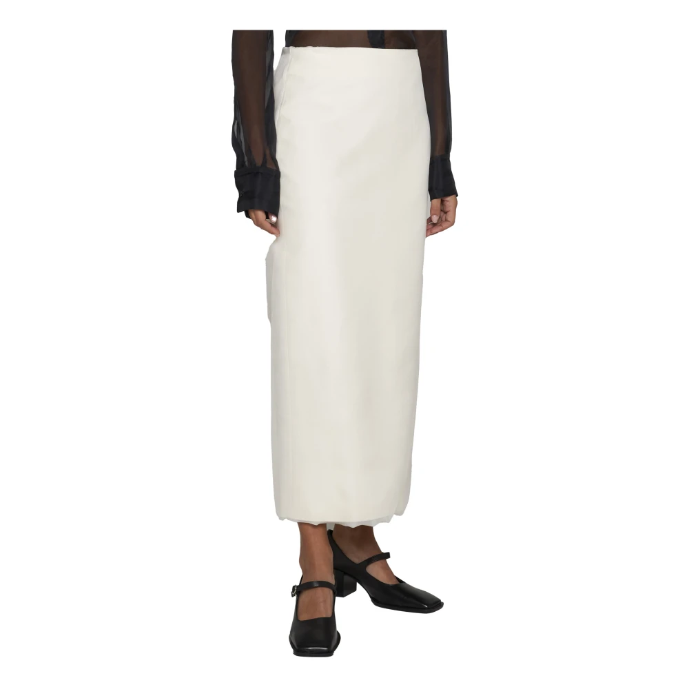 Blanca Vita Witte Pencil Midi Rok White Dames