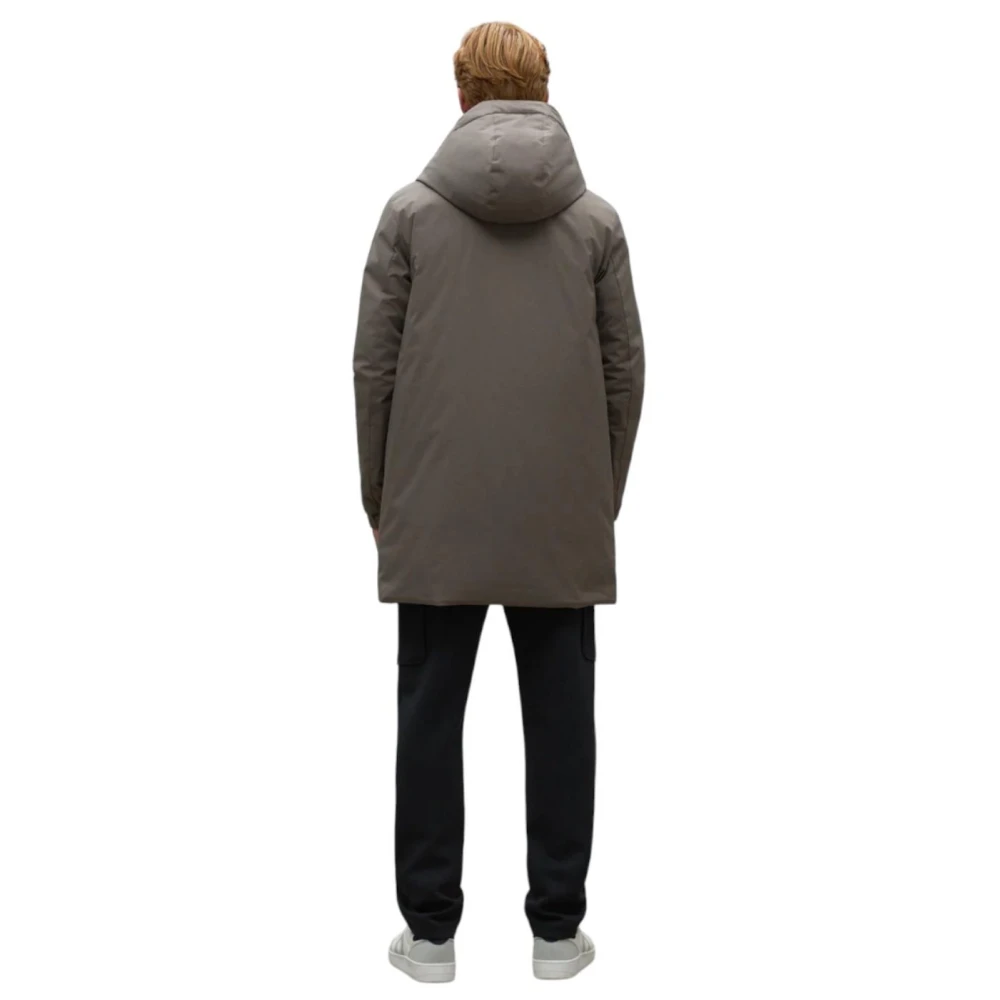 Ecoalf Waterbestendige Polyesterjas met Productie Brown Heren